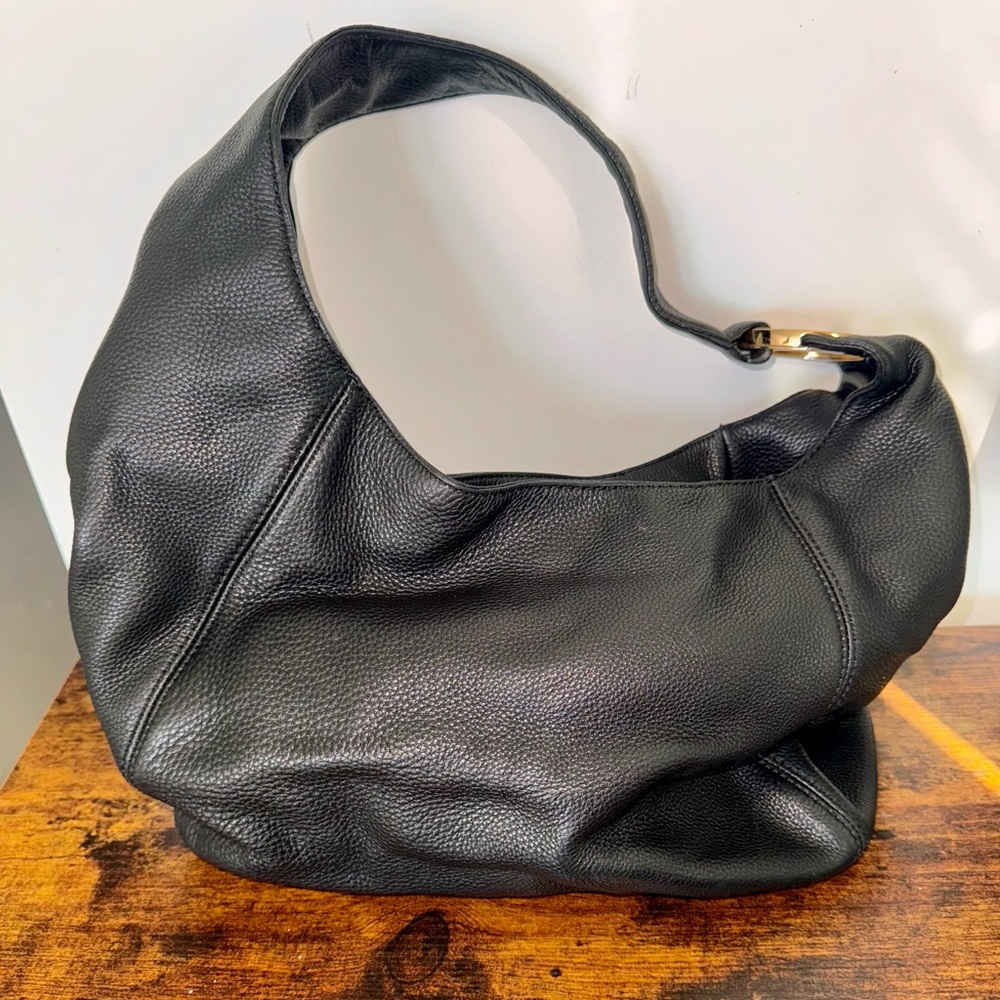 Michael Kors Black Leather Hobo Bag